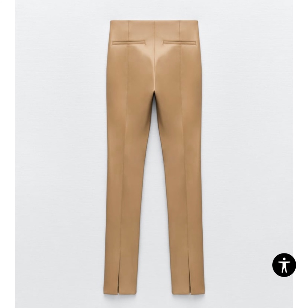 EXTRA LONG FAUX LEATHER LEGGINGS Zara NWT